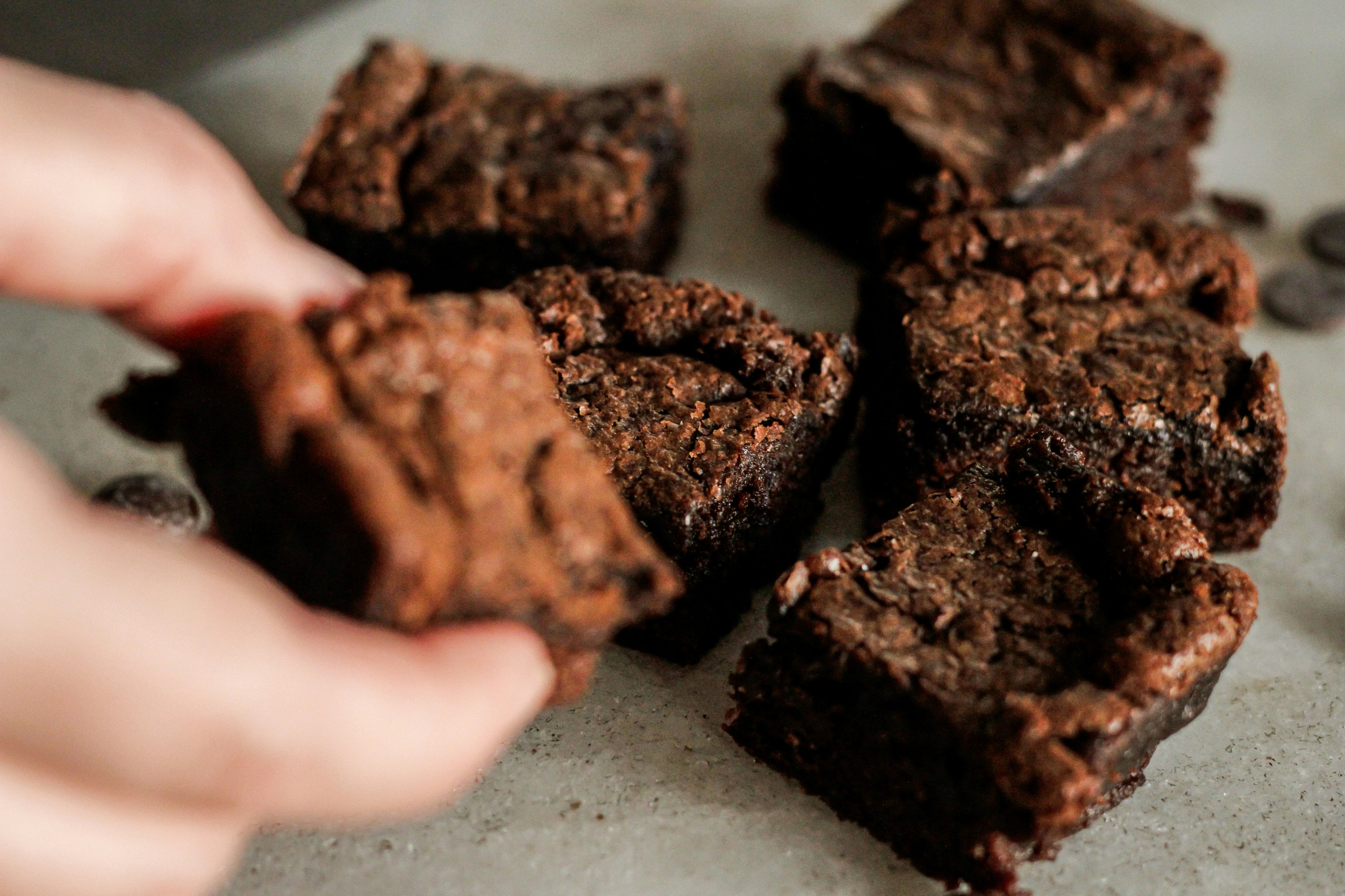 Freshly baked brownies