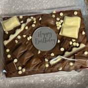 Happy Birthday Chocolate Brownie slab
