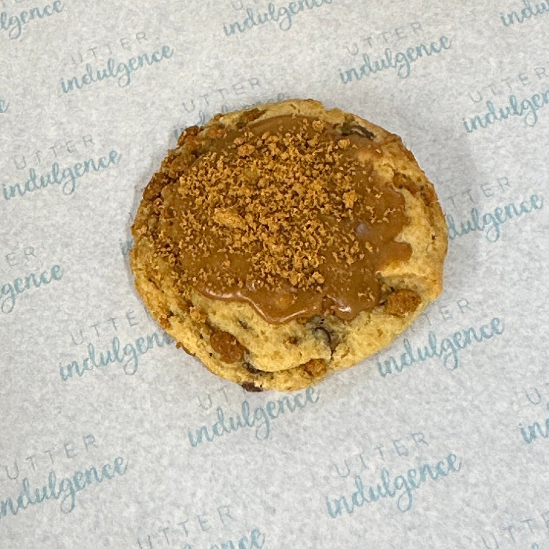 Biscoff cookie view from above