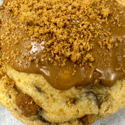 Biscoff cookie close up view
