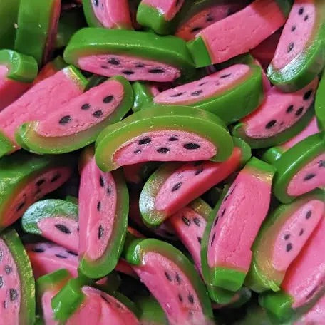 Watermelon peelable sweets close up